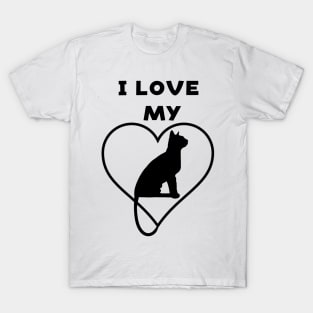 I Heart My Cat I love my Cats Cute Funny Pet Owner T-Shirt